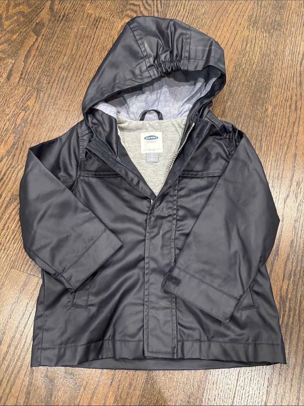 2T Kids Waterproof Hooded rain Jacket - navy blue